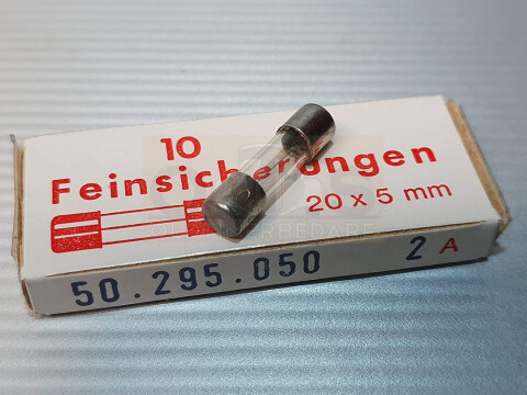 Radio Glasrohrsicherung 2A 5x20mm F flink