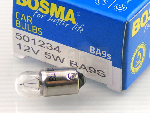 BOSMA Glühlampe 12V 5W Ba9s 8,5x22