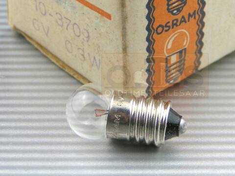 OSRAM Glühlampe 6V 0,3W E10 11x23 NOS