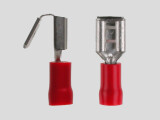Flachsteckhülse mit Abzweig 6,3 x 0,8 rot 0,5-1,5mm² PVC teilisoliert