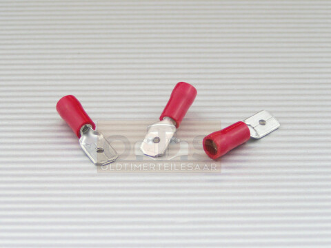 Flachstecker 6,3mm 0,5-1,5qmm Iso-Crimp PVC rot