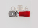 Flachstecker 6,3mm 0,5-1,5qmm Iso-Crimp PVC rot