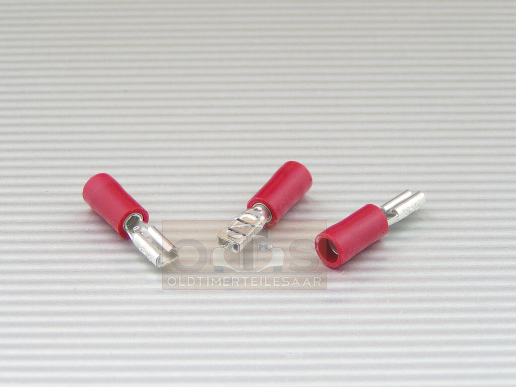 Flachstecker Steckverbinder Flachsteckhülsen Kabelschuh 0,5-1,5mm² Rot 2,8mm 