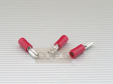 Flachsteckhülse 2,8 x 0,5 rot 0,5-1,5mm² PVC teilisoliert