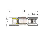 Flachsteckhülse 2,8 x 0,5 rot 0,5-1,5mm² PVC...