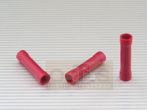 Isolierte PVC Stoßverbinder zum crimpen 0,5-1,5mm² rot