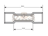 Isolierte PVC Stoßverbinder zum crimpen 0,5-1,5mm² rot