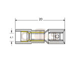 Flachsteckhülse 4,8 x 0,5 rot 0,5-1,5mm² PVC...