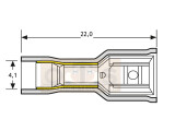 Flachsteckhülse vollisoliert 6,3 x 0,8 PVC rot 0.5-1.5mm² Iso-Crimp