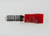 Rundstecker 4 mm rot 0,5-1,5mm² PVC teilisoliert