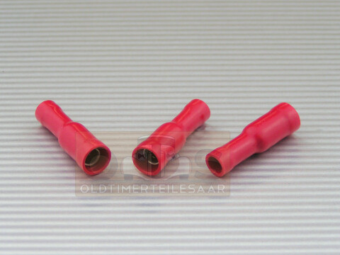 8 Stück Rundstecker/ Rundsteckhülse 4mm rot 0,5-1,5 mm²