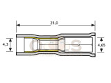 Rundsteckhülse 4 mm rot 0,5-1,5mm² PVC...