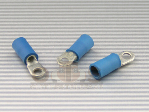 Quetschkabelschuhe Ringform M3 blau 1,5-2,5mm² PVC teilisoliert