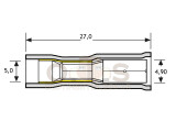 Rundsteckhülse 5 mm blau 1,5-2,5mm² PVC...