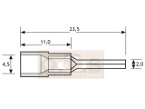 Stiftkabelschuh 1,5-2,5mm² PVC blau DIN 46231