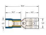 Flachsteckhülse 4,8 x 0,5 blau 1,5-2,5mm² PVC...