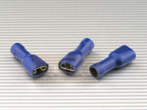Flachsteckhülse 2,8x0,5mm vollisoliert 1,5-2,5mm² blau mit Iso-Crimp Kabelschuhe 