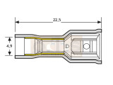 Flachsteckhülse vollisoliert 6,3 x 0,8 PVC blau...