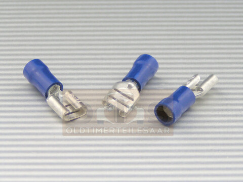 Flachsteckhülse 6,3 x 0,8 blau 1,5-2,5mm² PVC teilisoliert