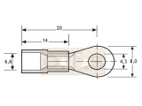 Quetschkabelschuhe Ringform M4 gelb 4-6mm² Nylon teilisoliert