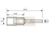 Stiftkabelschuh 0,5-1,5mm² PVC rot DIN 46231