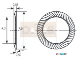 Schnorr Sicherungsscheibe Federstahl S verzinkt 4 mm M4 5/32"