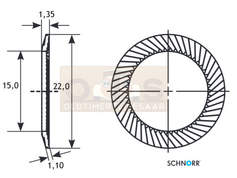 Schnorr Sicherungsscheibe Federstahl S verzinkt 14 mm M14