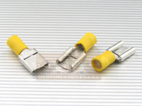 Flachsteckhülse 9,5 x 1,2 gelb 4-6 mm² PVC teilisoliert