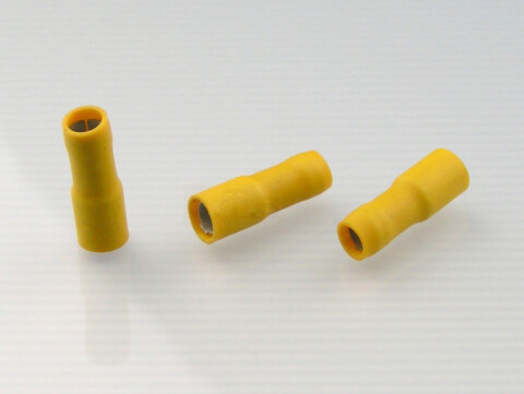 Rundsteckhülse 5 mm gelb 4,0-6,0mm² PVC vollisoliert