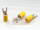 Quetschkabelschuhe Gabelform M4 gelb 4,0-6,0mm² PVC teilisoliert