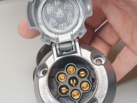 Anhänger Steckdose 7-polig Aluminium