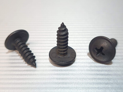 4,8 x 16 mm Blechschraube Flachrundkopf Bund PH DIN 968 sw verzinkt