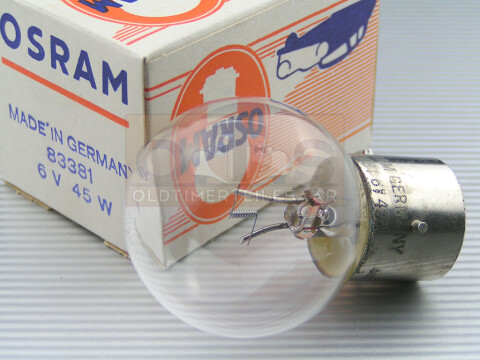 OSRAM Marchal Glühlampe 6V 45W Ba21s 39x60 NOS