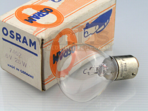 OSRAM Glühlampe 6V 25W Ba15d 35x54 NOS