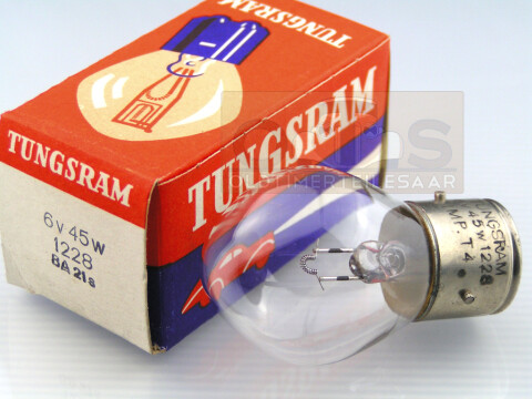 TUNGSRAM Glühlampe 6V 45W Ba21s 35x60