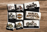 Harley-Davidson Modelle Bikes Magnet-Set 9-tlg