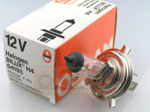 OSRAM H4 Halogen 12V 60/55W P43t NOS E-geprüft