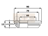 EPDM Karosseriemembran für 79 mm Blechöffnung IP54