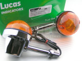 LUCAS L874 Blinker Paar Motorrad 8cm Ausleger Chrom