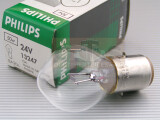 PHILIPS Glühlampe 24V 50W Ba20s 67x35 Made in Germany