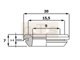 EPDM Karosseriemembran für 15,5 mm Blechöffnung...