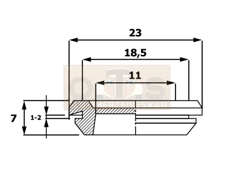 EPDM Karosseriemembran für 18,5 mm Blechöffnung IP54