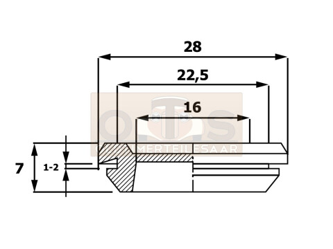 EPDM Karosseriemembran für 22,5 mm Blechöffnung IP54