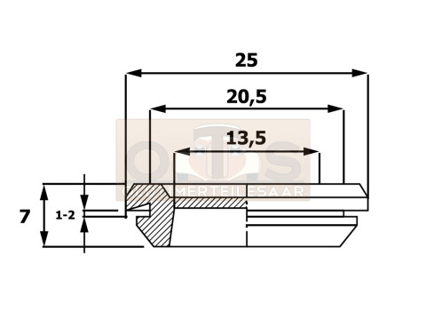 EPDM Karosseriemembran für 20,5 mm Blechöffnung IP54