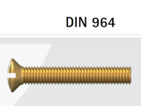 DIN 964 LinsenSenkkopfschraube M4x20 Messing blank Schlitz