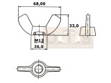 Flügelmutter M16 Metall DIN 315 amerikanische Form