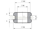 NBR Kabeldurchführung Montageloch Ø 14mm Öffnung Ø 6mm TPE