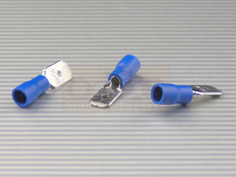 Flachsteckhülsen vollisoliert blau 1,5-2,5 mm 6,3 x 0,8 mm 50x  Flachsteckhülse Crimpzange Flachstecker Crimp Zange Flach Stecker  Kabelschuhe kfz ARLI