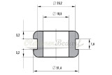 NBR Kabeldurchführung Montageloch Ø 25mm Öffnung Ø 18,5mm