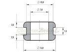 PLIOPRENE TPE Durchführungstülle Montageloch Ø 10mm Öffnung Ø 7mm